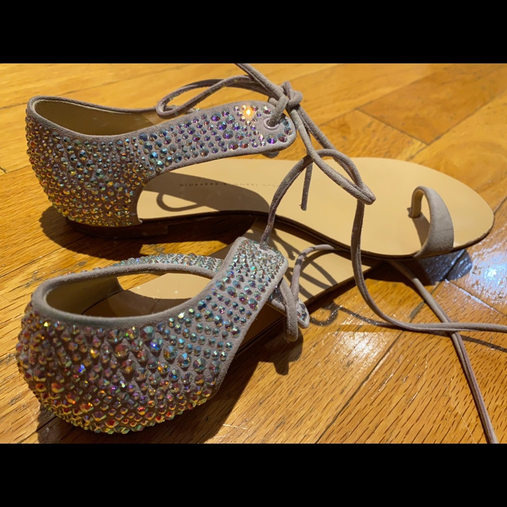 Giuseppe Zanotti rhinestone sandals.